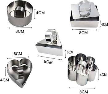 Amazon｜ケーキ型 DIY製菓道具 型抜き ステンレス製 パンケーキ パン